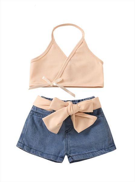 kids baby girl clothes set sleeveless halter vest denim short bow pants summer outfit toddler infant clothing 6m 5y, White
kids baby girl clothes set sleeveless halter vest denim short bow pants summer outfit toddler infant clothing 6m 5y, White