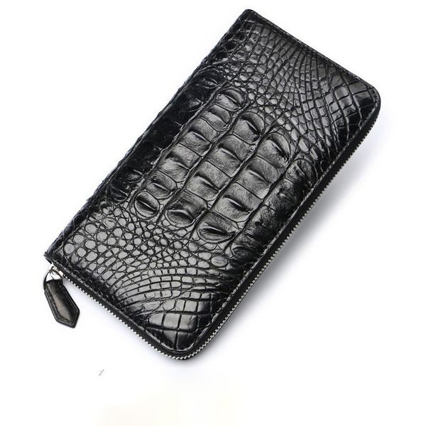 2023 new black crocodile skin back bone wallet men's long brown business leisure multi kara chain handbag wallet, Red;black
2023 new black crocodile skin back bone wallet men's long brown business leisure multi kara chain handbag wallet, Red;black