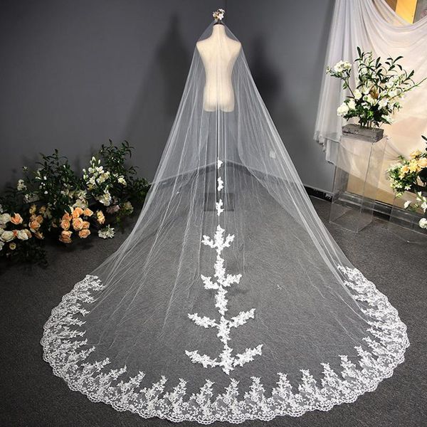 bridal veils long veil bride wedding luxurious lace one layer accessories velo de novia ivory, Black
bridal veils long veil bride wedding luxurious lace one layer accessories velo de novia ivory, Black