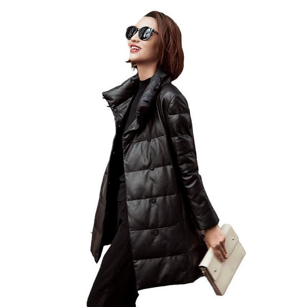 women's leather & faux 300% real sheepskin coat female genuine down jacket 2021 winter women korean long coats chaqueta mujer my, Black
women's leather & faux 300% real sheepskin coat female genuine down jacket 2021 winter women korean long coats chaqueta mujer my, Black