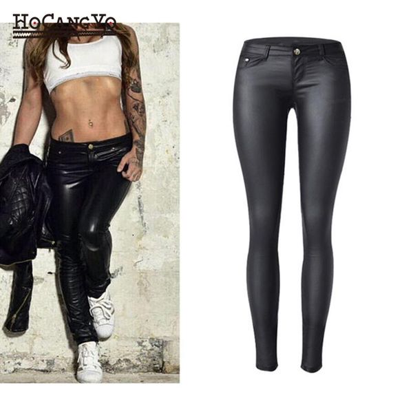 women low waist pants stretch washed coated pu leather jeans skinny pencil motorcycle faux pant women's, Blue
women low waist pants stretch washed coated pu leather jeans skinny pencil motorcycle faux pant women's, Blue