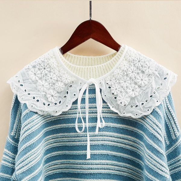 bow ties women girls lace fake false collar sweater decorative floral embroidery detachable collars female blouse dress shawl, Black;gray
bow ties women girls lace fake false collar sweater decorative floral embroidery detachable collars female blouse dress shawl, Black;gray