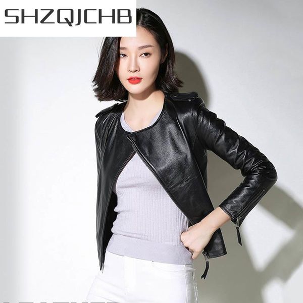women's leather & faux shzq natural sheepskin coat female genuine jacket women winter clothes 2021 korean moto fit real lw1460, Black
women's leather & faux shzq natural sheepskin coat female genuine jacket women winter clothes 2021 korean moto fit real lw1460, Black