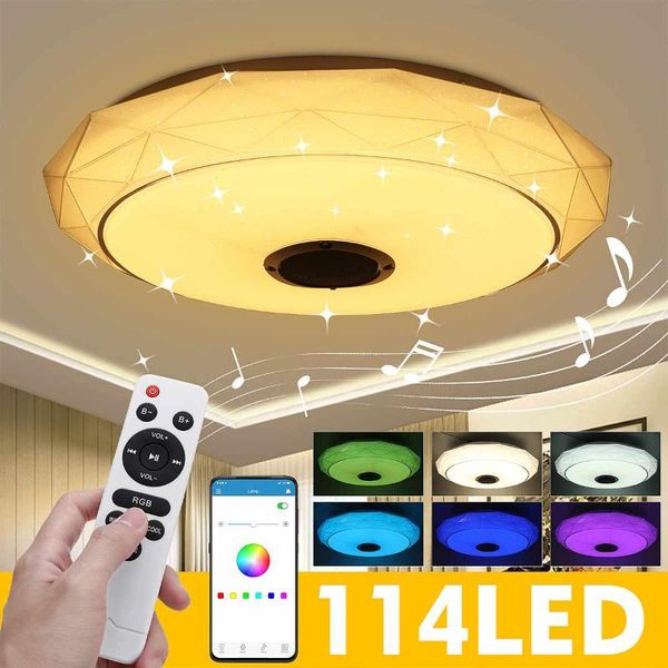 ceiling lights 114 led music 76w rgb home lighting app bluetooth light bedroom lamps smart lamp+remote control ac85-265v 
ceiling lights 114 led music 76w rgb home lighting app bluetooth light bedroom lamps smart lamp+remote control ac85-265v