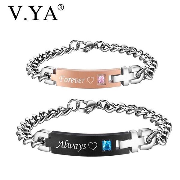 v.ya romantic lover his & hers stainless steel couple bracelets unique love heart for women men jewelry drop link, chain, Black
v.ya romantic lover his & hers stainless steel couple bracelets unique love heart for women men jewelry drop link, chain, Black