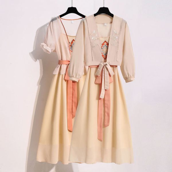 chinese style tang ethnic super fairy suspender dress for female students in summer, Black;gray
chinese style tang ethnic super fairy suspender dress for female students in summer, Black;gray