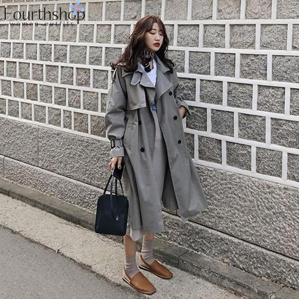 women's trench coats 2021 arrival women casual loose coat with sash autumn long female overcoat outerwear plus size korean style, Tan;black
women's trench coats 2021 arrival women casual loose coat with sash autumn long female overcoat outerwear plus size korean style, Tan;black