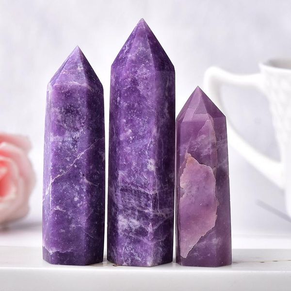 decorative objects & figurines natural lapidolite crystal point mineral ornament magic reiki obelisk purple quartz tower healing energy ston
decorative objects & figurines natural lapidolite crystal point mineral ornament magic reiki obelisk purple quartz tower healing energy ston
