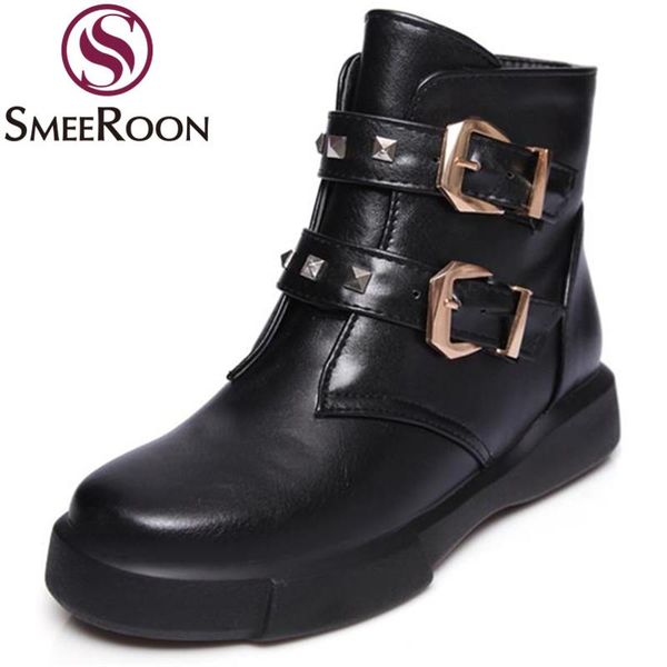 boots smeeroon large size woman shoes autumn comfortable buckle ankle campus rivets round toe convenient fashion, Black
boots smeeroon large size woman shoes autumn comfortable buckle ankle campus rivets round toe convenient fashion, Black