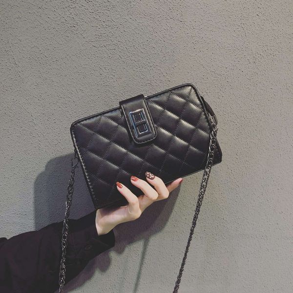 guangzhou women's bag summer fashion korean version 1 lingge chain bag messenger simple and atmospheric women's