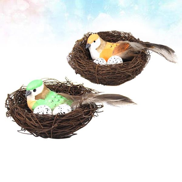 bird cages 2pcs easter straw woven nest creative ornament artificial decor with egg (random colors)
bird cages 2pcs easter straw woven nest creative ornament artificial decor with egg (random colors)