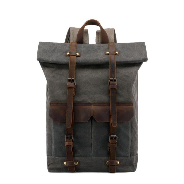 backpack nesitu vintage army green coffee grey crazy horse leather wax canvas women men backpacks travel bag m0013
backpack nesitu vintage army green coffee grey crazy horse leather wax canvas women men backpacks travel bag m0013
