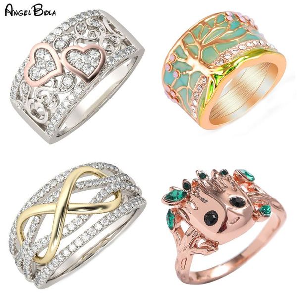 cluster rings arrival fashion silver / rose gold color ring with leaves engagement wedding for women anillos mujer heart jewelry, Golden;silver
cluster rings arrival fashion silver / rose gold color ring with leaves engagement wedding for women anillos mujer heart jewelry, Golden;silver