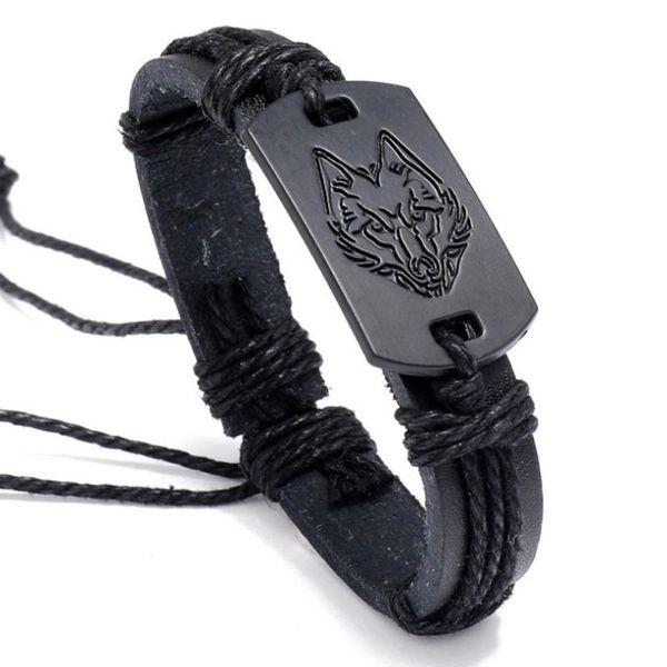 link, chain punk rock men fashion wolf black bracelet adjustable leather rope wrap bangle retro wristbands hiphop gothic women jewelry gift
link, chain punk rock men fashion wolf black bracelet adjustable leather rope wrap bangle retro wristbands hiphop gothic women jewelry gift