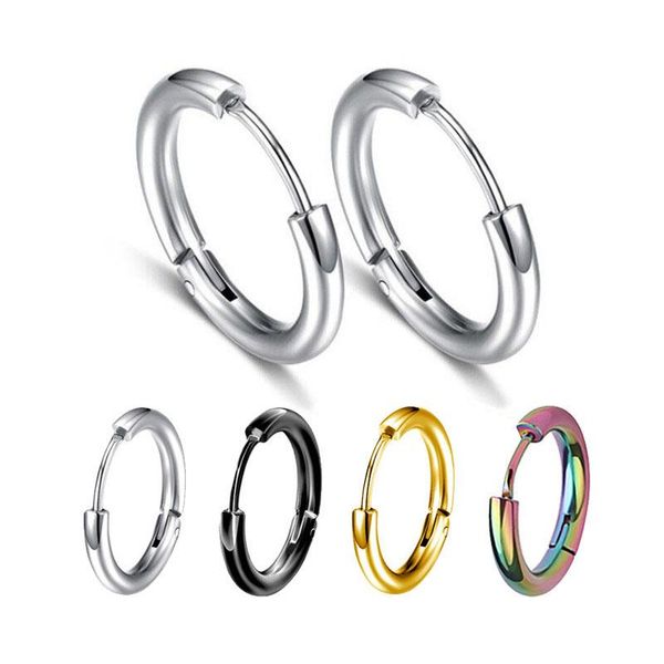 hoop & huggie 1 pair stainless steel earrings for women/men round circle earring piercing punk cartilage tragus, Golden;silver
hoop & huggie 1 pair stainless steel earrings for women/men round circle earring piercing punk cartilage tragus, Golden;silver