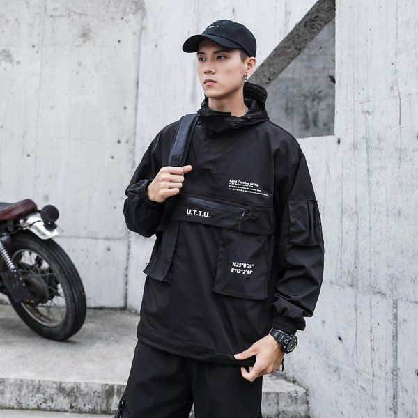men's jackets 2021 spring and summer style all-match street tooling functional wind multi-pocket waterproof jacket windbreaker, Black;brown
men's jackets 2021 spring and summer style all-match street tooling functional wind multi-pocket waterproof jacket windbreaker, Black;brown