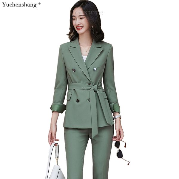 women's suits & blazers fashion girl size s-5xl pant suit women 2 piece set pink blue green black double breasted casual blazer with sa, White;black
women's suits & blazers fashion girl size s-5xl pant suit women 2 piece set pink blue green black double breasted casual blazer with sa, White;black