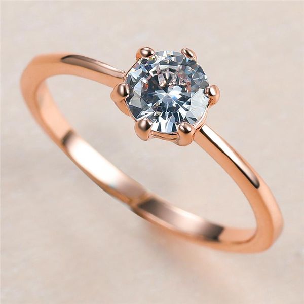 Cute Female White Crystal Stone Ring Rose Gold Silver Color Wedding Rings For Women Simple Bride Round Zircon Engagement, Slivery;golden
Cute Female White Crystal Stone Ring Rose Gold Silver Color Wedding Rings For Women Simple Bride Round Zircon Engagement, Slivery;golden