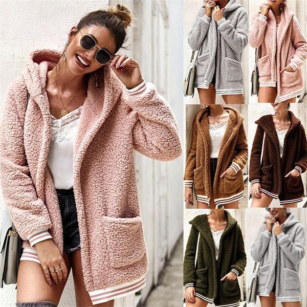 women's jackets womens solid oversized furry overcoat zipper down hooded cardigans outwear with pocket casual winter warm thicken coat, Black;brown
women's jackets womens solid oversized furry overcoat zipper down hooded cardigans outwear with pocket casual winter warm thicken coat, Black;brown