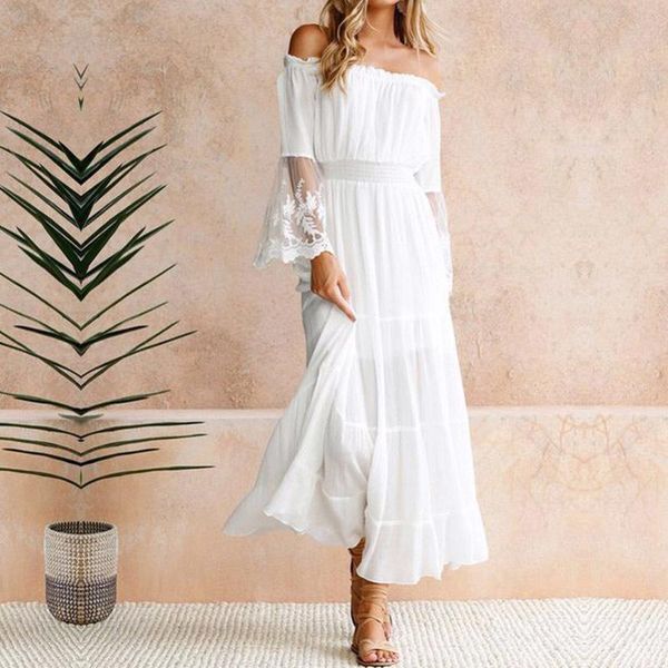 casual dresses summer sundress long women white beach dress strapless sleeve loose off shoulder lace boho cotton maxi, Black;gray
casual dresses summer sundress long women white beach dress strapless sleeve loose off shoulder lace boho cotton maxi, Black;gray