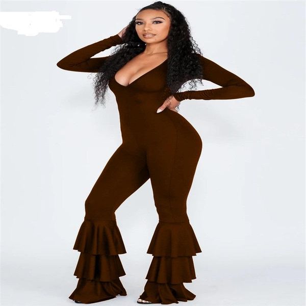 women's jumpsuits & rompers 2021 deep v-neck full length lady beach style sweet ruffles spliced catsuits msm9062, Black;white
women's jumpsuits & rompers 2021 deep v-neck full length lady beach style sweet ruffles spliced catsuits msm9062, Black;white