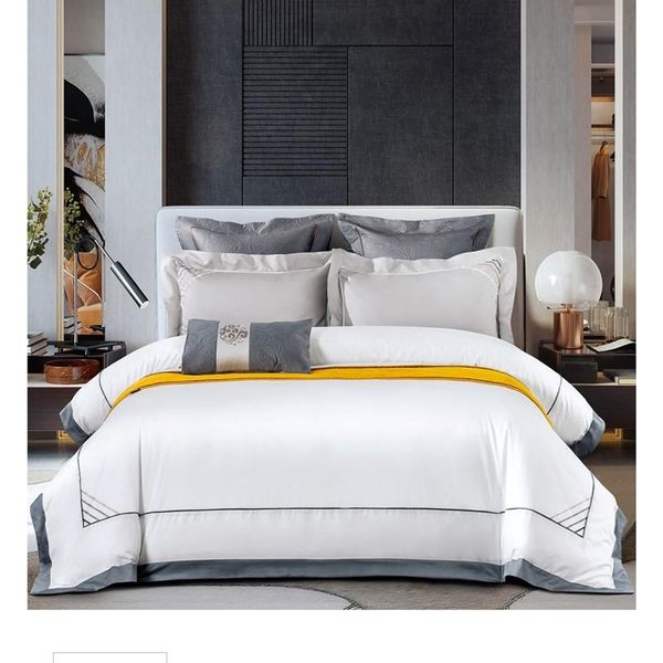 bedding sets white gray embroidery duvet cover set 100%egyptian cotton soft king size 4pcs comforter flat bed sheet pillow shams
bedding sets white gray embroidery duvet cover set 100%egyptian cotton soft king size 4pcs comforter flat bed sheet pillow shams