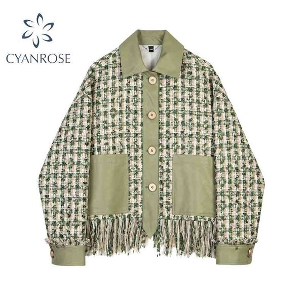 vintage stylish shirt jackets women autumn fashion pockets turn-down collar check jacket chic coat outerwear casual 210417, Black;brown
vintage stylish shirt jackets women autumn fashion pockets turn-down collar check jacket chic coat outerwear casual 210417, Black;brown