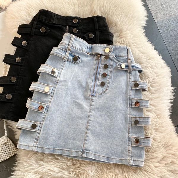 skirts chic women denim skrits harajuku button mini casual skirt summer ladies high waist slim a-line punk female, Black
skirts chic women denim skrits harajuku button mini casual skirt summer ladies high waist slim a-line punk female, Black