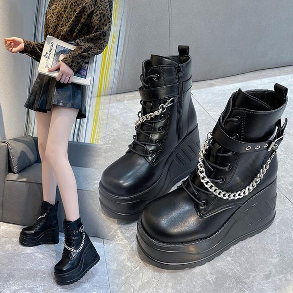 boots plus size women's shoes 2021 autumn winter european american short super high heel wedges, Black
boots plus size women's shoes 2021 autumn winter european american short super high heel wedges, Black