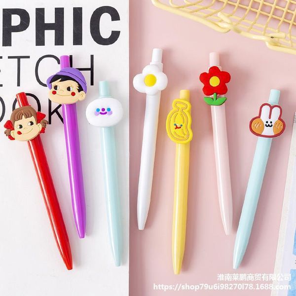 cute super cute cartoon creative push neutral pen stationery student writing black 0.5mm signature fountain, Blue;orange
cute super cute cartoon creative push neutral pen stationery student writing black 0.5mm signature fountain, Blue;orange