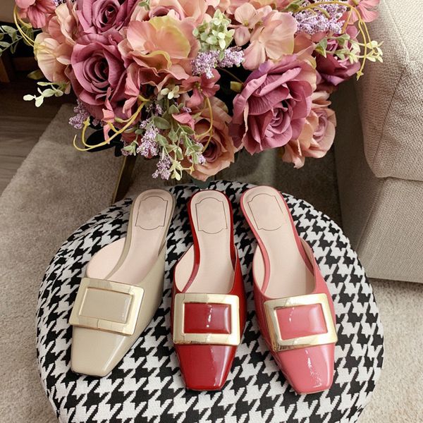 rv square half drag high heels square buckle patent leather women's shoes ol workplace single shoes thick heel wedding shoes baotou mul, Black
rv square half drag high heels square buckle patent leather women's shoes ol workplace single shoes thick heel wedding shoes baotou mul, Black