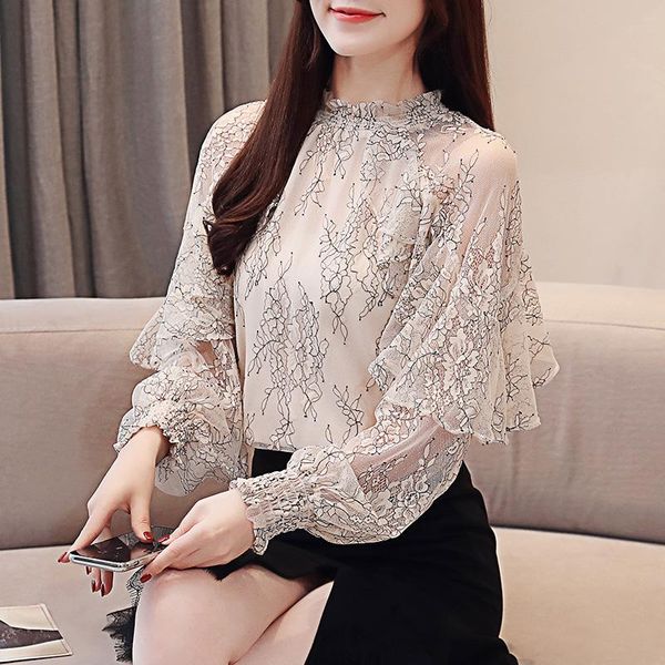 women's blouses & shirts spring 2021 autumn printed ruffes floral chiffon shirt long sleeves women fashion stand collar blusa 667h3, White
women's blouses & shirts spring 2021 autumn printed ruffes floral chiffon shirt long sleeves women fashion stand collar blusa 667h3, White
