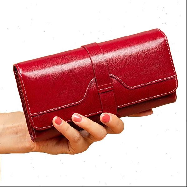 fashion female genuine leather wallet women long anti theft rfid wallets credit card holder purse woman clutch bag, Red;black
fashion female genuine leather wallet women long anti theft rfid wallets credit card holder purse woman clutch bag, Red;black
