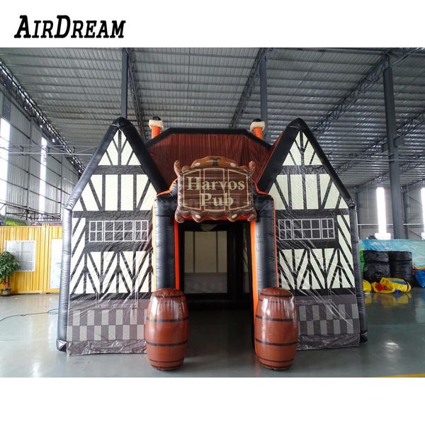 custom design portable outdoor inflatable irish pub bar tent house with casks blow up for event party
custom design portable outdoor inflatable irish pub bar tent house with casks blow up for event party