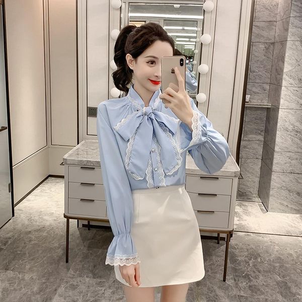 lolita casual lace women's blouses bow collar cute long sleeve up shirts for female fashion party clothing tide festival &, White
lolita casual lace women's blouses bow collar cute long sleeve up shirts for female fashion party clothing tide festival &, White