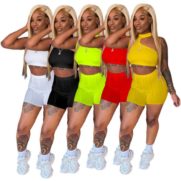 summer women tracksuits shorts set solid color two piece casual clothes 5 colours, Gray
summer women tracksuits shorts set solid color two piece casual clothes 5 colours, Gray
