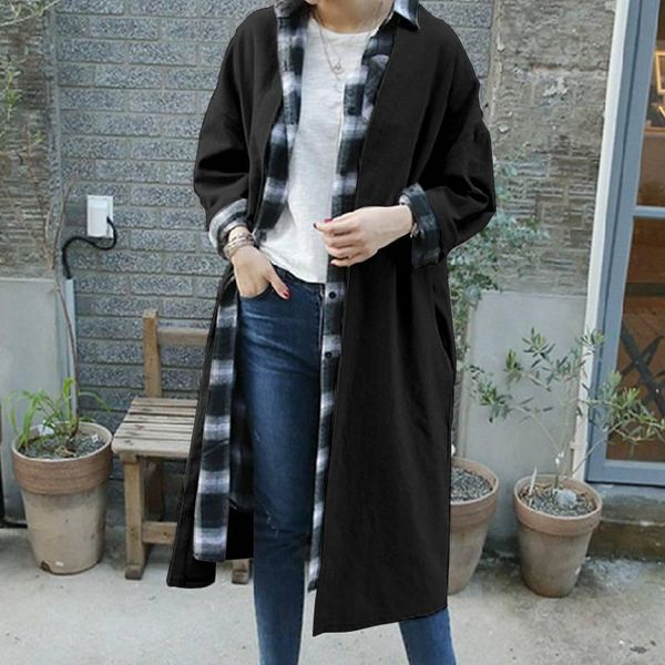 women's blouses & shirts oversized long sleeve blouse zanzea stylish solid cardigans autumn oversize knee outwear lady casual cotton li, White
women's blouses & shirts oversized long sleeve blouse zanzea stylish solid cardigans autumn oversize knee outwear lady casual cotton li, White