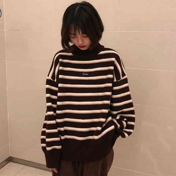 turtelneck sweater women new simple striped spring winter ulzzang fashion womens student harajuku soft chic lady jumpers, White;black
turtelneck sweater women new simple striped spring winter ulzzang fashion womens student harajuku soft chic lady jumpers, White;black