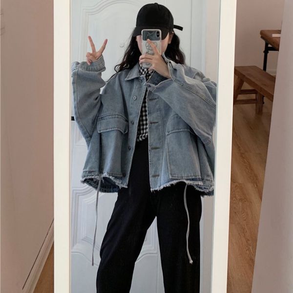women's sweaters jacket jeans loose harajuku style, long-sleeve female jacket, for spring, , , korean, chic, student work clothes 5hh3, White;black
women's sweaters jacket jeans loose harajuku style, long-sleeve female jacket, for spring, , , korean, chic, student work clothes 5hh3, White;black