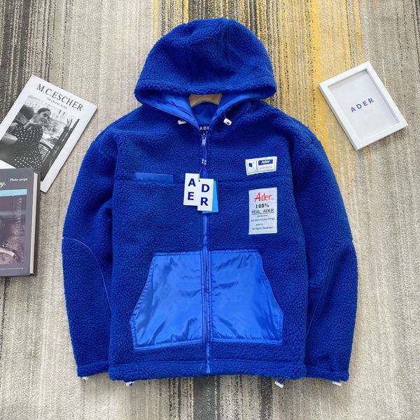 men hoodies ader error lamb wool coat men women jacket wearable on both sides warm embroidery techwear outwear patchwork coat, Black
men hoodies ader error lamb wool coat men women jacket wearable on both sides warm embroidery techwear outwear patchwork coat, Black