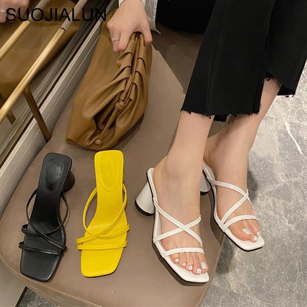 slippers suojialun 2021 summer women med heel slipper fashion narrow band sandal square vacation beach flip flops slides shoes, Black
slippers suojialun 2021 summer women med heel slipper fashion narrow band sandal square vacation beach flip flops slides shoes, Black