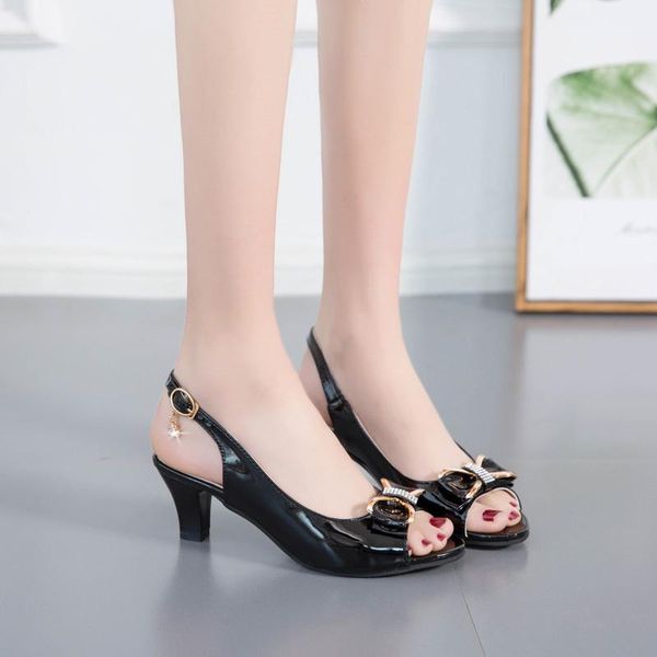sandals women shoes woman high heels peep toe patent leather female slip on mary jane bow knot plus size ladies, Black
sandals women shoes woman high heels peep toe patent leather female slip on mary jane bow knot plus size ladies, Black