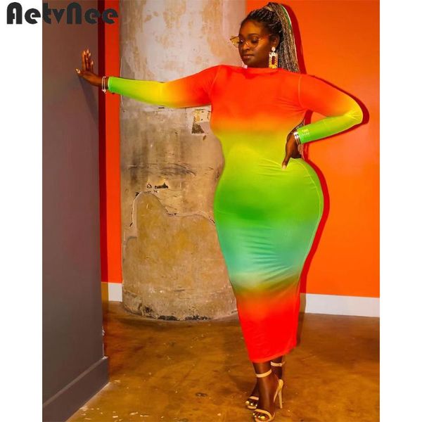 casual dresses autumn plus size maxi dress women clothing gradient color full sleeve mesh see through stretchy fashion vestidos, Black;gray
casual dresses autumn plus size maxi dress women clothing gradient color full sleeve mesh see through stretchy fashion vestidos, Black;gray