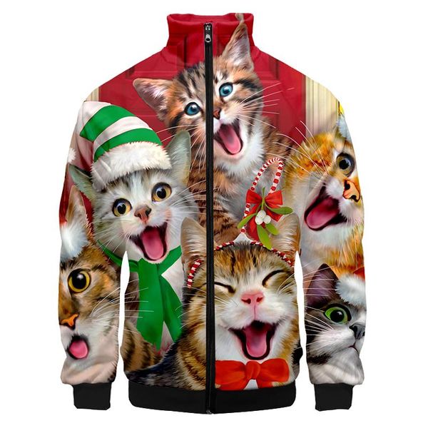 men's jackets men 2021 merry christmas animal cat 3d print crew-neck casual jacket coat male cross-border european american autumn, Black;brown
men's jackets men 2021 merry christmas animal cat 3d print crew-neck casual jacket coat male cross-border european american autumn, Black;brown