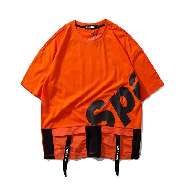 short 2020 new orange designer t-shirts black sleeve loose pocket hip hop shirts streetwear men's tees size m-, White;black
short 2020 new orange designer t-shirts black sleeve loose pocket hip hop shirts streetwear men's tees size m-, White;black