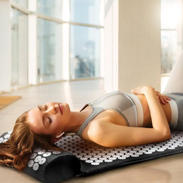 yoga mats back cushion massager with pillow mat pad relieve stress sciatic body pain lotus spike acupressure acupuncture
yoga mats back cushion massager with pillow mat pad relieve stress sciatic body pain lotus spike acupressure acupuncture