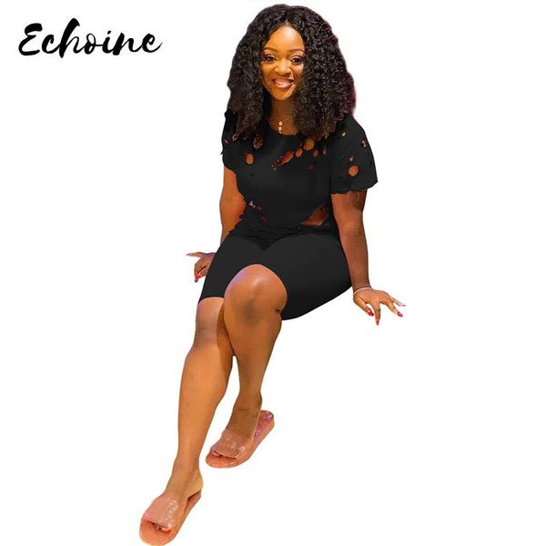 echoine black/red/blue casual hole 2 piece set women summer t shirt short skinny pants hollow out sporting tracksuits women's, Gray
echoine black/red/blue casual hole 2 piece set women summer t shirt short skinny pants hollow out sporting tracksuits women's, Gray