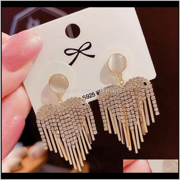dangle & chandelier jewelry drop delivery 2021 fashion simple love tassel with cubic zircon wedding engagement long studs sier needle earrin, Silver
dangle & chandelier jewelry drop delivery 2021 fashion simple love tassel with cubic zircon wedding engagement long studs sier needle earrin, Silver