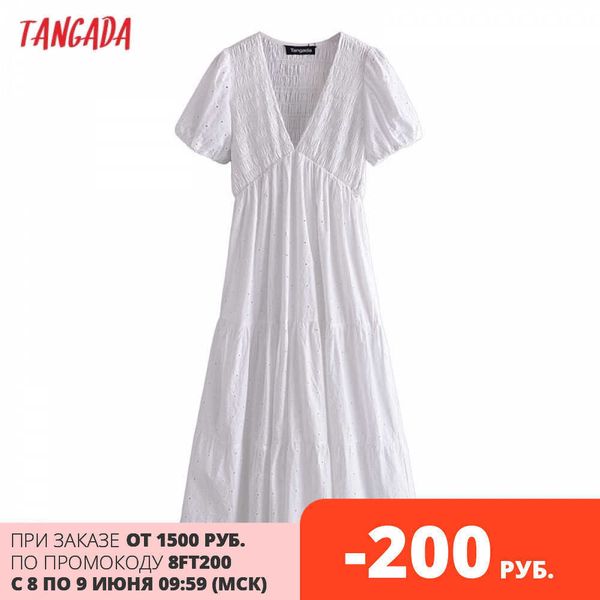 tangada summer women white embroidery romantic cotton long dress v neck short sleeve ladies sundress 3h09 210609, Black;gray
tangada summer women white embroidery romantic cotton long dress v neck short sleeve ladies sundress 3h09 210609, Black;gray