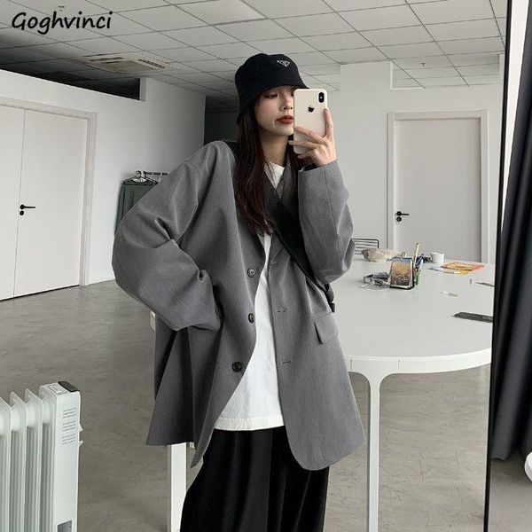 women's suits & blazers women solid single breasted oversize retro spring autumn chic casual womens blazer teens simple all-match styli, White;black
women's suits & blazers women solid single breasted oversize retro spring autumn chic casual womens blazer teens simple all-match styli, White;black